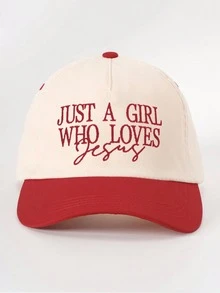 1pc Women's "Just A Girl Who Loves" Letter Embroidered Baseball Cap, Casual Street Fashion Hat For Spring, Autumn, Travel, Beach - Multicolor - View 14