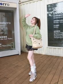 Nike Sportswear Club Fleece 男士刺绣Logo纯色连帽衫外套，绿色 - 綠色 - 查看 6