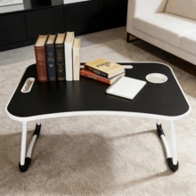 Ultra-Large Portable Laptop Bed Table-Multifunctional Tray Holder With Cup Holder Ideal For Eating, Reading, Writing, Sofa In Bed, Stable Floor, Durable, Foldable - 白楓色 - 查看 10