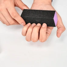 Bộ 20/10 dũa móng tay chuyên nghiệp, dụng cụ đánh bóng móng, dụng cụ làm móng, độ nhám 100/180, màu đen & tím, dũa móng tay và dũa chân 3 mặt. - Nhiều màu - Xem 9