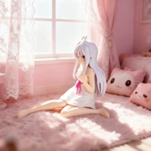 1个动漫人物睡姿雕像，动漫模型手办收藏品，适合女孩游戏角色桌面展示，优质家居装饰 - 彩色 - 查看 5