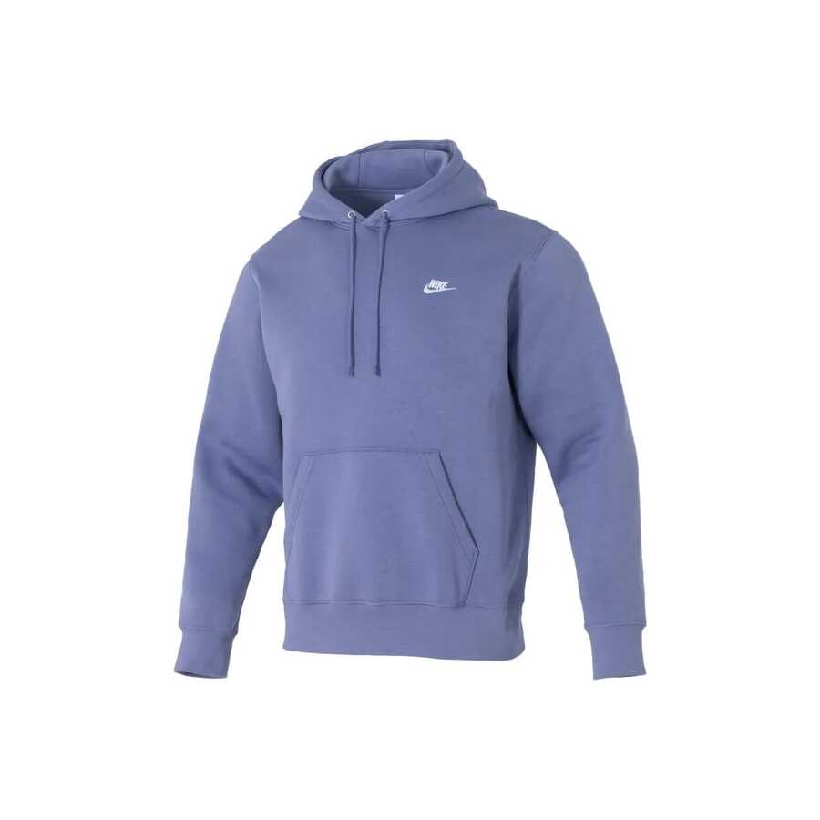 Nike Club Thermal-Lined Hooded Knit Sweatshirt For Men, Blue - 藍色 - 查看 1