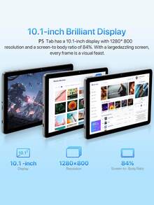 Qetupa Android 15 Pad5 平板电脑，4GB RAM+128GB ROM，10.1 英寸八核 2.0GHz 处理器，FHD(1200x800) IPS 触摸屏，5MP 前置摄像头和 13MP 后置摄像头，6000mAh 电池，802.11ac WIFI5，蓝牙 5.2，GPS，支持阅读和游戏。 - 灰色 - 查看 5