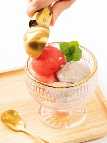 Stainless Steel Ice Cream Scoop With Trigger, Cookie Scoop, Melon Baller, Quick Release, Suitable For Digging Frozen Hard Italian Ice Cream, Frozen Yogurt, Sundaes And Fruits - Multicolor - View 5