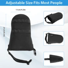 Almohadilla Antideslizante y Antisucia para Pie Anterior Doact - Talla Única Negra | Material Acolchado de Neopreno para Mayor Comodidad | Diseño Trapezoidal Ampliado (21.5x12x7cm) para Fácil Caminar con Yeso o Vendajes | Doble Correa Ajustable y Cierre con Anillas para Personalizar el Ajuste | Base con Doble Tira Antideslizante de Goma | Refuerzo en la Abertura para Mayor Durabilidad | Ideal para Lesiones, Viajes o Uso Diario - Negro - Ver 5