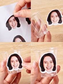 Customized And Text Sticker Set - Suitable For Birthday Party/Christmas Party/Cup Decoration/Kids Crafts/Adult Gifts, Available In 1-50 Pcs (1pc/10pcs/25pcs/50pcs), 1.25"/1.5"/2" Height Options, Fun Stickers For Cup Decoration/Party Favors, Custom Text Stickers For Gift Packaging/DIY Craft Projects - Multi-colored (Paper Sticker) - View 10