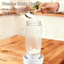 1/2pcs 1000ml/33.8oz Cake Batter Mixer - Kitchen Baking Tool, Manual Whisk Suitable For Cakes, Cookies And Baked Goods, Easy Squeeze Design, Precise Measurement, Smooth Mixing Essential | Plastic Bowl - Multicolor - View 9