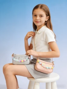 Kids New Butterfly Crossbody Bag, Girls Small Bag Crossbody, Holiday Gift, Fashion Princess Coin Purse, Cute Bag, Gold/Silver Small Bag - Multicolor - View 1