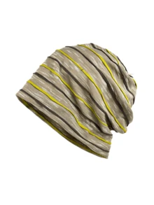 1顶条纹宽松针织帽，休闲简约风格，轻盈透气设计，多种颜色可选，均码，适合大多数女性和青少年，适合日常佩戴、街头穿搭、旅行和通勤，四季皆宜的时尚头饰。 - A - 查看 10