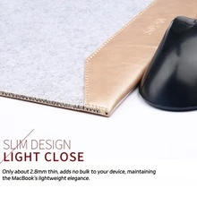 FIORIA Portable Protection, Laptop Bag. Slim Design, Lightweight And Comfortable, Only About 2.8mm Thick. Made With Premium Microfiber Fabric (Microfiber Reinforced Polyurethane Leather), Smooth To The Touch, Waterproof, Leak-Proof, Wear-Resistant, Age-Resistant, Wrinkle-Free, And Deformation-Resistant. The Integrated Flip-Top Can Also Be Used As A Temporary Mouse Pad. - Rose Gold - View 9