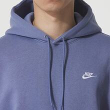 Nike Club Thermal-Lined Hooded Knit Sweatshirt For Men, Blue - 藍色 - 查看 5