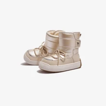 CAMEL CROWN Women's Winter Thick-Soled Snow Boots Plus Velvet Thickened Outdoor Warm Mid-Tube Cotton Shoes - Apricot - View 4