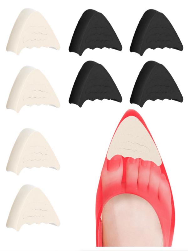 8 Pairs Adjustable Soft Toe Pads, Comfortable Insoles For High Heels, Flats, Sneakers, Loose Shoes, Limited Edition Hot Selling
