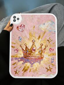 1 件装心形皇冠极简插画风格防震平板电脑保护套，适用于 Galaxy Tab A7 LITE、iPad Pro 11 英寸（2021 款）、iPad 第十代 - 彩色 - 查看 4