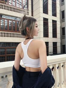 Nike Dri-Fit Swoosh 跑步健身 中強度支撐純色 運動內衣 女款 白色 - 白色 - 查看 7