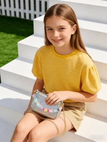 Kids New Butterfly Crossbody Bag, Girls Small Bag Crossbody, Holiday Gift, Fashion Princess Coin Purse, Cute Bag, Gold/Silver Small Bag - Multicolor - View 7