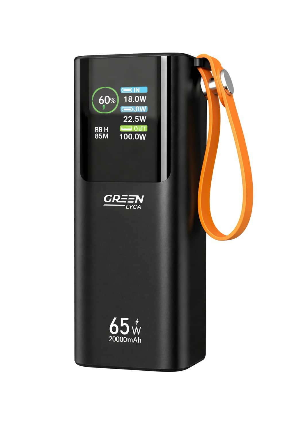 Kynley Sạc dự phòng 65W 20000mAh, sạc nhanh USB-C PD cho laptop, màn hình LED, cáp và đèn pin tích hợp, pin dự phòng công suất cao. ✅ Giao hàng trong 48-72 giờ - màu đen - Xem 1