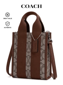 Coach Women's Daily Commute Smith Mini Tote Bag In Signature - Signature Jacquard/Silver - View 1