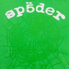 SP5DER Spider Worldwide Tracksuit Hoodie Set Cobweb Spider Style, Letter Print, Hip Hop,Long Sleeve Fashion Sweatshirt, Casual Tracksuit Long Sleeve Athletic Suit, Couple MatchingDesign, Designed For Both Men And Women - Áo hoodie màu xanh lá cây - Xem 4