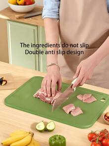 1/3PCS Plastic Cutting Board Set Thickened Cutting Board Cutting Meat Board Kitchen Preparation Board Cooked Food, Raw Food Separation Household Fruit Cutting Board Preparation Board Plastic Cutting Board, Kitchen Supplies - Multicolor - View 5