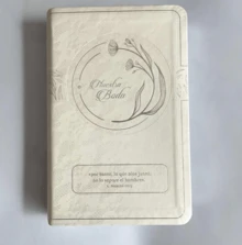 Biblia Rvr1960 Boda Simi Piel Blanco Y Plata Compacta Letra 8 Puntos - Libro único - Ver 2