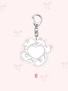 1个Kpop亚克力钥匙扣，钥匙扣配件，新款牛仔钥匙扣，日常包包装饰，包包挂件，挂绳，钥匙链。适合作为礼物送给男朋友、女朋友、家人、医生、护士，也可以用作派对礼物、手机装饰等。 - 彩色 - 查看 7