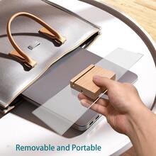 1 bảng ghi nhớ bằng acrylic có thể tháo rời kèm giá đỡ, kẹp giữ giấy ghi chú cho bàn làm việc, phụ kiện văn phòng, bảng bần, bảng ghim, bảng tầm nhìn - 1 bộ - Xem 3