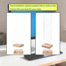 1 bảng ghi nhớ bằng acrylic có thể tháo rời kèm giá đỡ, kẹp giữ giấy ghi chú cho bàn làm việc, phụ kiện văn phòng, bảng bần, bảng ghim, bảng tầm nhìn - 1 bộ - Xem 7