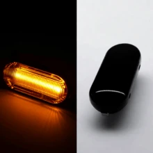 2 Piezas Secuencial Dinámico LED Intermitente Lateral Luz de Señal Direccional para Auto Coche, Luz de Posición Secuencia para Bora Golf Passat Polo, Indicador Lámpara con Efecto de Flujo - A - Ver 2