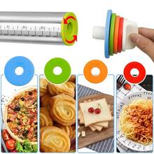1pc Adjustable Stainless Steel Roller With Gasket - Non-Stick, Suitable For Pizza, Cream Puff Dough And Cookies - A Must-Have In The Kitchen - Multicolor - View 3