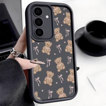 1个可爱小熊蝴蝶结TPU防震手机壳，加厚防滑保护套，兼容华为、荣耀、红米、Galaxy S26、S26 Plus、S26 Ultra等手机。 - 黑色 - 查看 1