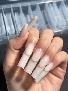 120 piezas Tiras de extensión de uñas francesas 3D de doble color, pegatinas de uñas gruesas adecuadas para principiantes y profesionales - Multicolor - Ver 2