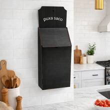 MDF Wall-Mounted Bag Holder – Organized And Modern Kitchen - màu đen - Xem 4