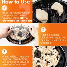 Trituradora De Pechugas De Pollo Multifuncional,picadora De - Negro - Ver 4
