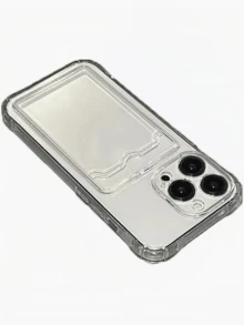 透明极简卡槽手机壳，兼容苹果设备；可放置银行卡和照片。 - 無色 - 查看 5