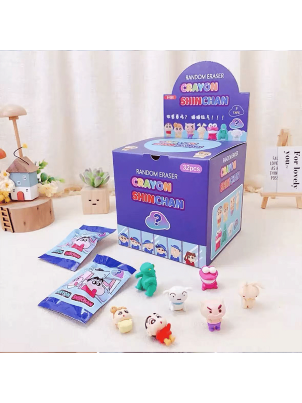Best-Selling Crayon Shin-Chan Blind Bag Erasers, Cartoon No-Mess Erasers Blind Box Surprise Bags, Crayon Shin-Chan Blind Bag Erasers Super Fun! (Random Style)