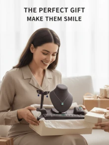 INS Style Black Velvet Jewelry Display Set, Necklace Earring Ring Storage Rack, Live Streaming Display Props - Black - View 2