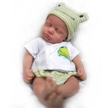 Muñeca Reborn de silicona suave de Body completo de 12 pulgadas, con ropa intercambiable DIY, muñeca de bebé recién nacido realista, adecuada como regalo/Navidad/Pascua, muñeca de bebé de silicona, muñeca Reborn, bebé de silicona, bebé Reborn, muñeca de bebé de silicona - Verde - Ver 6