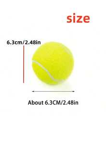 Professional Rubber Tennis Ball, 3 Pieces, High Resilience Tennis Practice Ball For School Club Competition Training Exercises - Multicolor - View 10