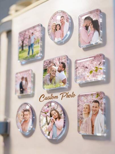 1/3/6 מגנטים למקרר בהתאמה אישית, מגנטים למקרר עם תמונה וטקסט חזקים עבורה/לו, מגנטים למקרר ליום האהבה, מגנטים למקרר חמודים דקורטיביים מתנה לזוג, מגנטים למקרר מצחיקים למשרד, מתנות לחתונה, יום הולדת, יום האם, ולנטיין - תואם למקרר, משרד, ארון