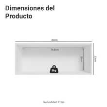 Gabinete Superior de Cocina Madesa Vik 80cm 1 Puerta BG - Blanco y Gris - Ver 2