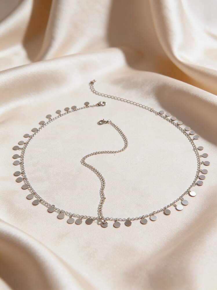 سلسلة من سبائك الفضة على الطراز البوهيمي الأنيق مع قلادة كريستالية. إكسسوار فاخر مناسب للبنات لارتدائه في الحفلات والمناسبات والمناسبات اليومية والمدرسة وما إلى ذلك. - متعدد الألوان - مشاهدة 10