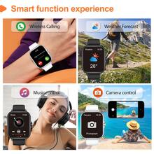 Reloj inteligente con pantalla táctil HD de 4,65 cm - Llamadas inalámbricas, cámara, control de música | Compatible con Android/iOS, unisex, esfera personalizable, alarma y alertas de llamadas/mensajes - Multicolor - Ver 3