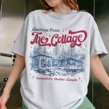 Heated Rivalry Coming To The Cottage T-Shirt, Hockey Romance Book Movie Fans Tee - 淺灰色 - 查看 1