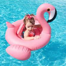 Phao bơi hình chim hồng hạc bơm hơi cho bé, vòng phao bơi ngoài trời cho hồ bơi, phao bơi cho trẻ em và trẻ nhỏ, đồ chơi bơi lội cho hồ bơi, hồ, bãi biển, tiệc tùng. - Hồng - Xem 2