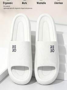 Soft Bottom Summer Bathroom Slippers, Breathable Hollow Couple House Slippers, Massage EVA Hotel Slippers For Men And Women - Multicolor - View 9