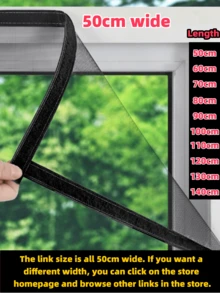 1 Peça Tela de Janela, Tela Mosquiteira Autoadesiva Sem Furos, Fácil Instalação, Malha Respirável Evita Mosquitos, Adequada para Quarto, Sala de Estar, Banheiro - Malha branca com borda preta - Visão 13