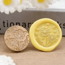 BAOFALI 1 đầu con dấu sáp họa tiết hoa (không kèm cán) - Con dấu sáp hình lá - Con dấu sáp hình cây cỏ - Con dấu sáp hoa dại cho thiệp mời đám cưới - Con dấu sáp đóng gói quà tặng - Một cỡ - Xem 17