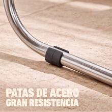 tendedero Plegable metálico, 20 Metros Espacio de tendido, Soporte para Tender Ropa, Patas Antideslizantes (Plateado, 52 x 102cm) - Blanco - Ver 4