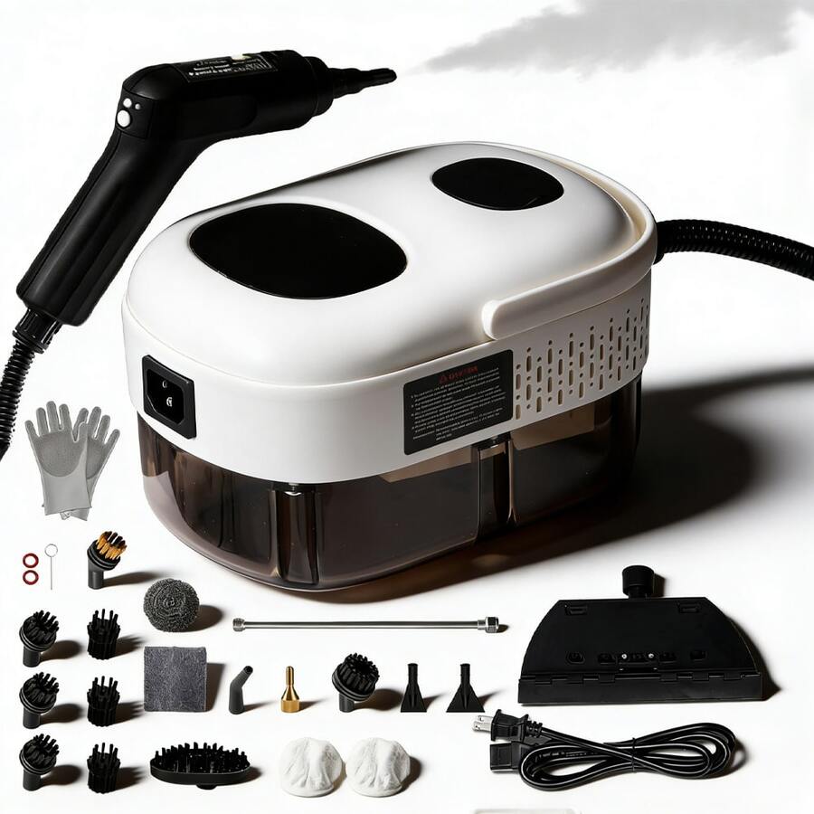 Universal Handheld Pressure Steam Cleaner, 2500-Watt High-Pressure Steam Cleaner, Handheld Steam Cleaner For Kitchens, Sofas, Floors, Etc., White - View 1